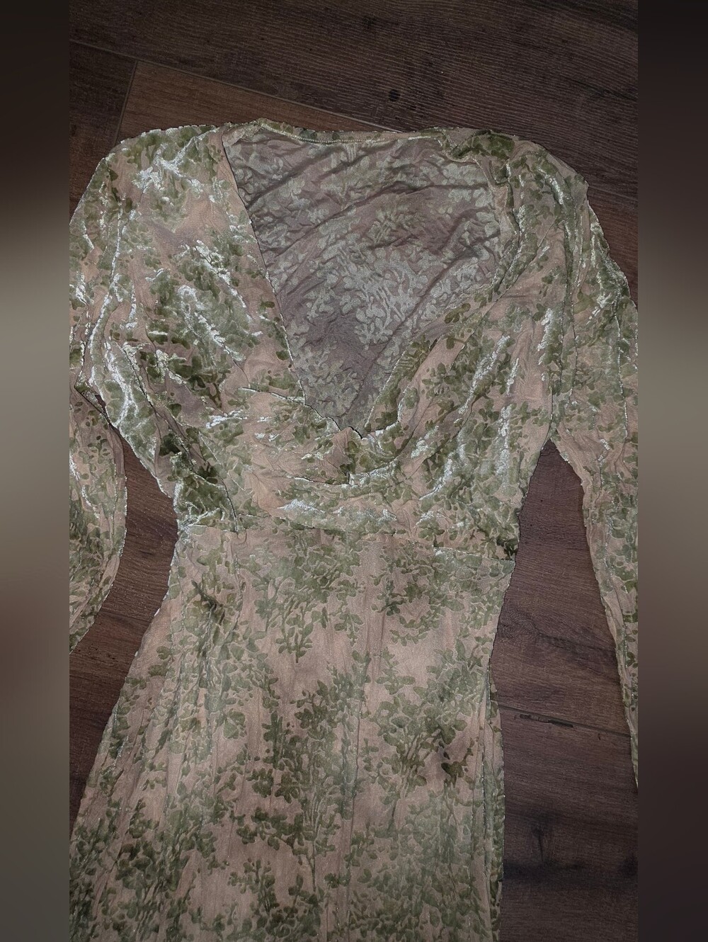 NWT Missguided Burnout Velvet Sheer Floral Maxi Dress Size Large | SHEIN - Picture 4 of 7